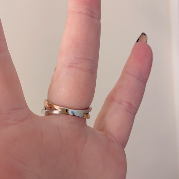 925 Stamped Tricolor CZ Ring And Matching Necklace - Picture 15 of 16